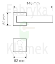 Klamka Frida 007 z szyldem na wkładkę, PM brązowiony matowy jasny