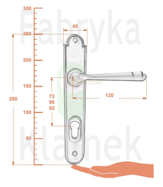 Klamka zewnętrzna Berna 4367E z zabezpieczeniem Hardox®