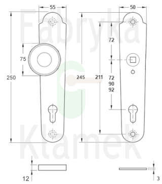 Klamko-uchwyt zewnętrzny Abella 4300C/D