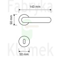 Klamka Beta szyld ozdobny 011 na klucz CR - chromowana błyszcząca