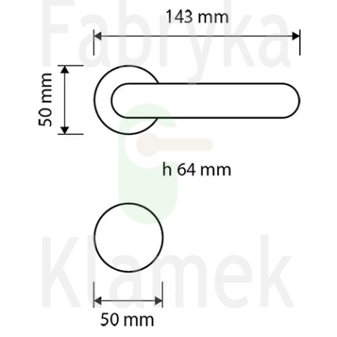 Klamka Beta szyld ozdobny 011 CS - chromowana matowa