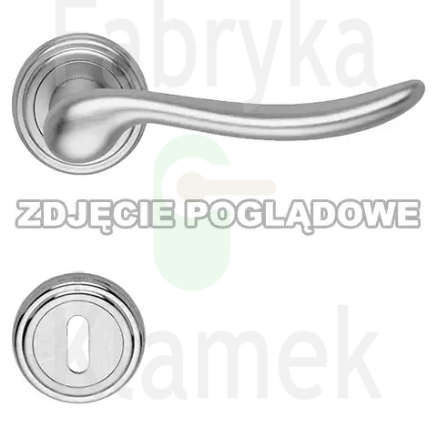 Klamka Beta szyld ozdobny 011 CS - chromowana matowa