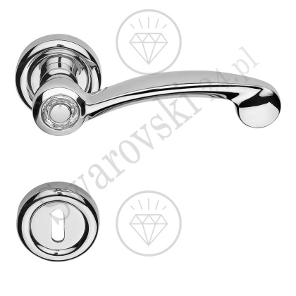 Klamka Cosmic 103 z szyldem na klucz CR - chromowana