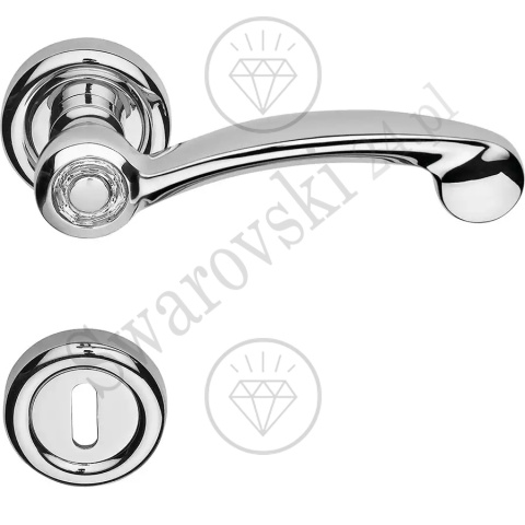 Klamka Cosmic 103 z szyldem na klucz CR - chromowana