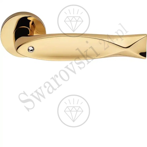 Klamka Fish Crystal 023 OZ - pozłacana