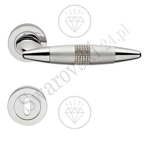 Klamka Havana Mesh 102 z szyldem na klucz CR - chromowana