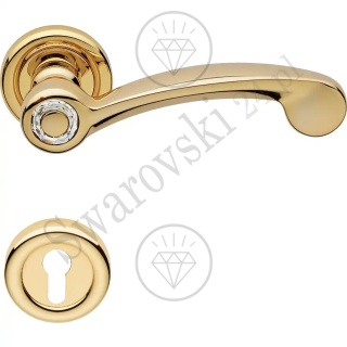 Klamka Cosmic 103 z szyldem na wkładkę OZ - pozłacana