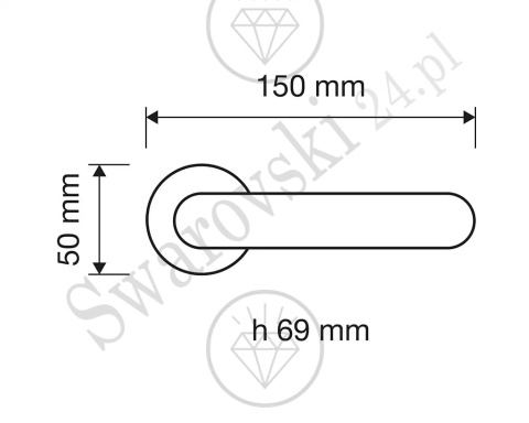 Klamka Profilo Mesh 102 OZ - pozłacana
