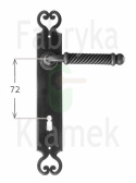 Klamka Madrid 2100 na klucz rozstaw 72 mm